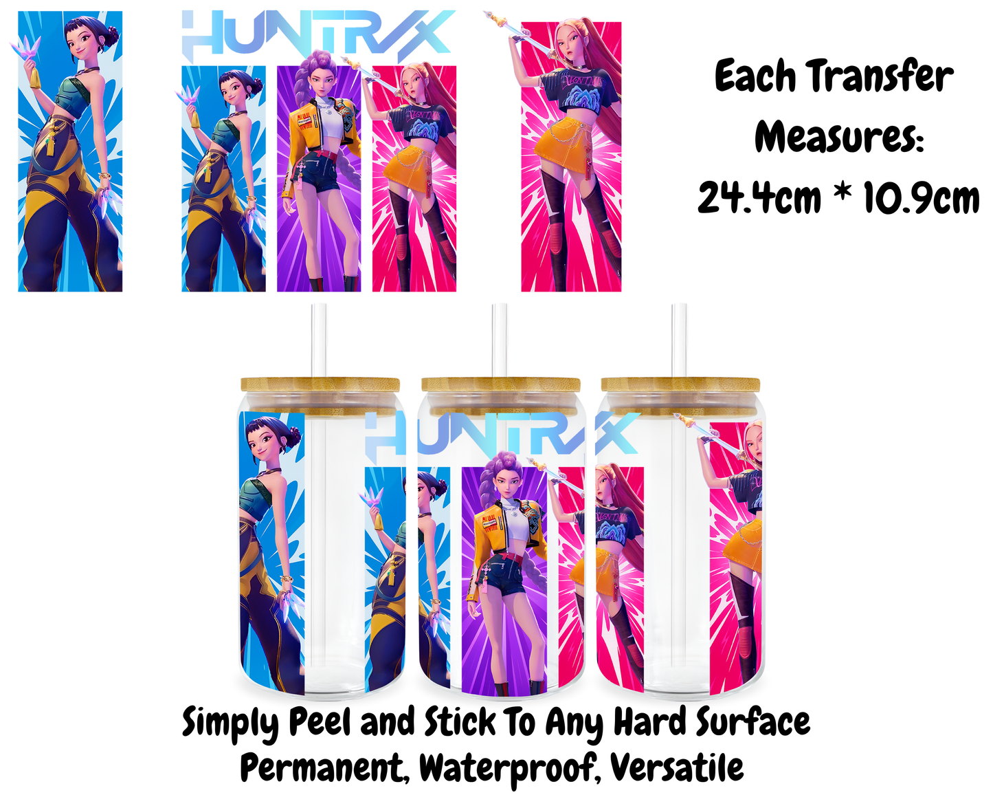 KPop Huntrix Vertical - 16oz UV DTF Transfer