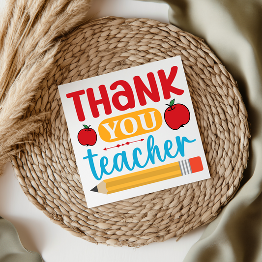 Thank You Teacher UV DTF Transfer
