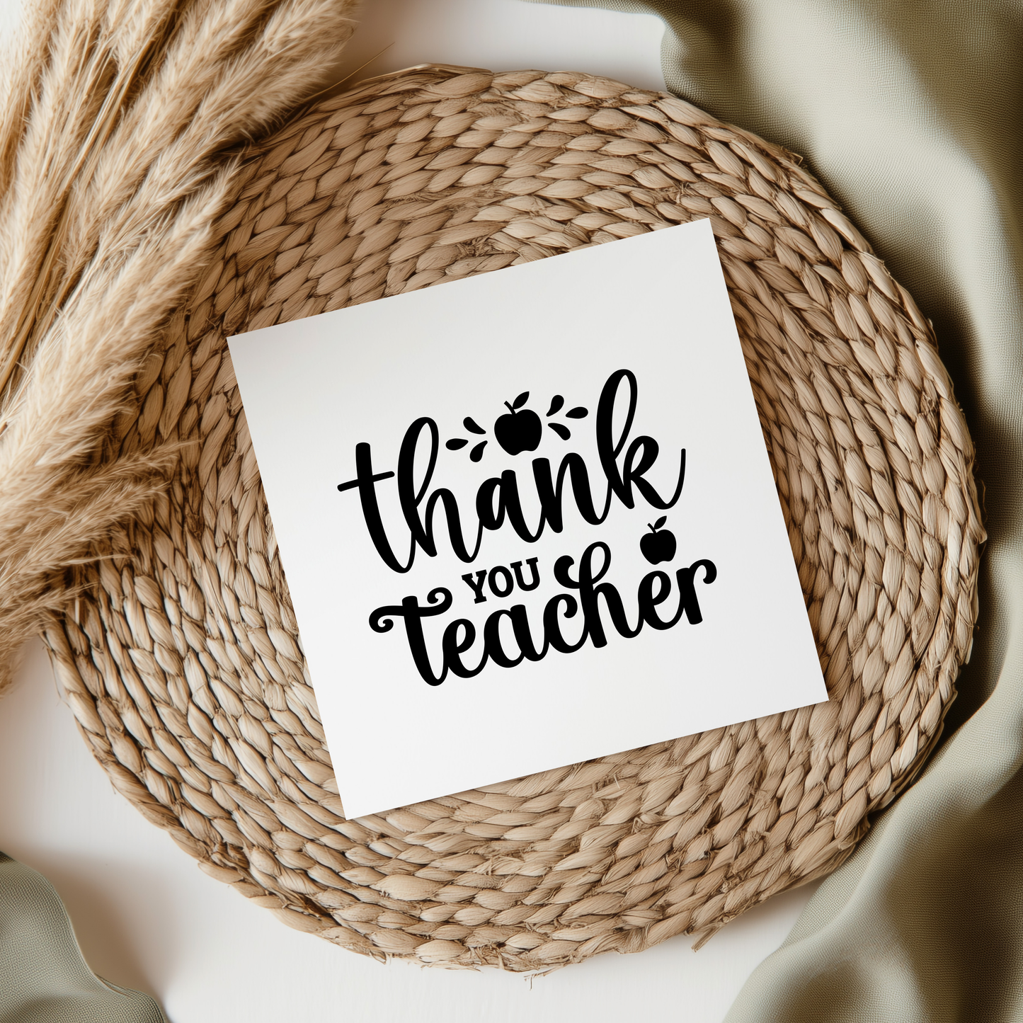 Thank You Teacher (Black) UVDTF Transfer