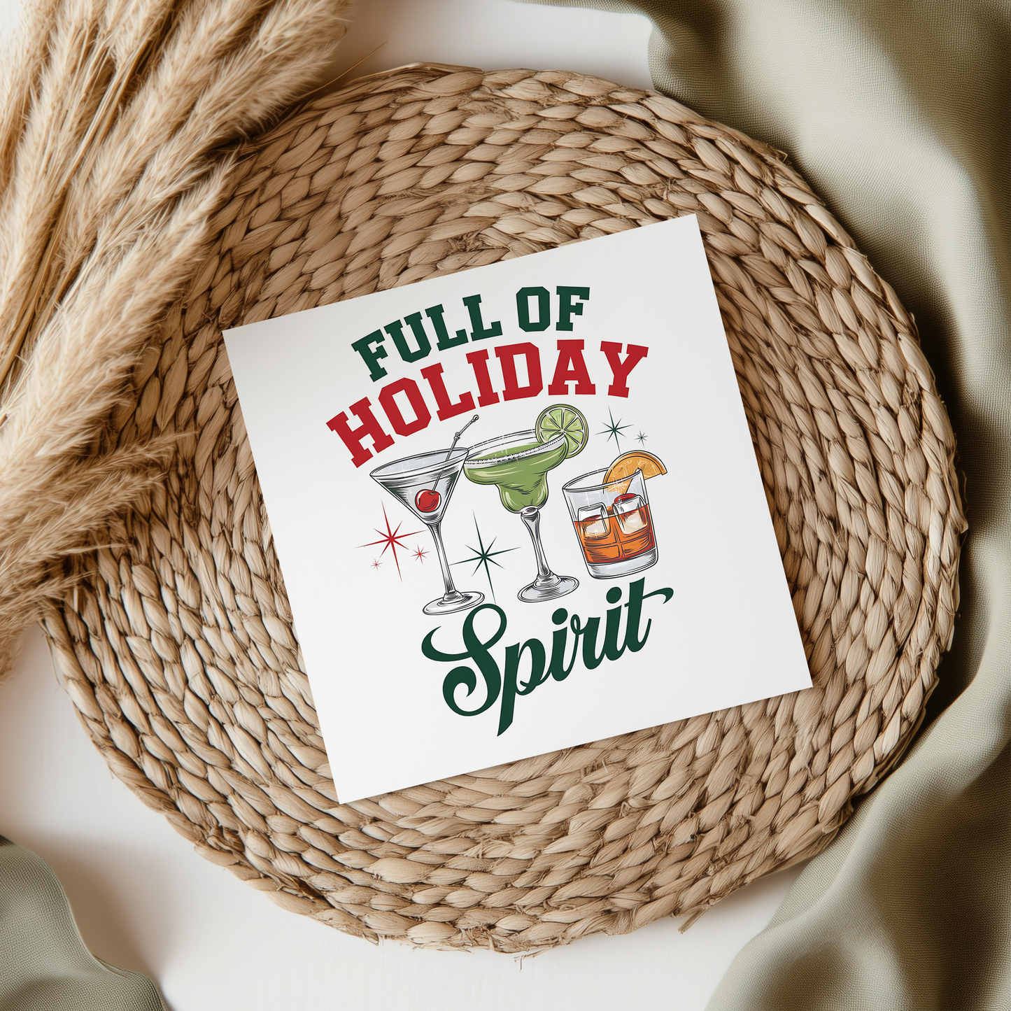 Full Of Holiday Spirit UVDTF Transfer