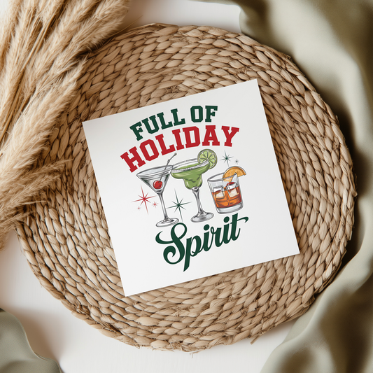 Full Of Holiday Spirit UVDTF Transfer