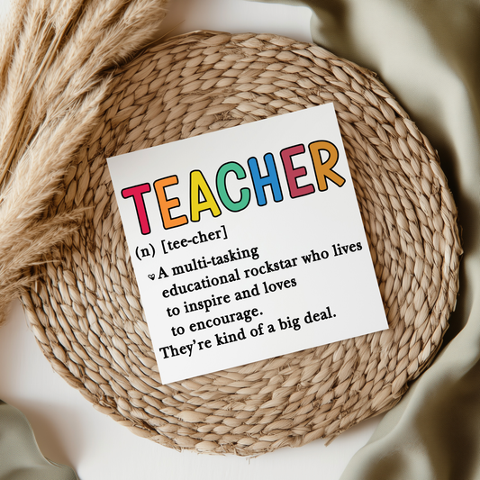 Teacher Definition UVDTF Transfer