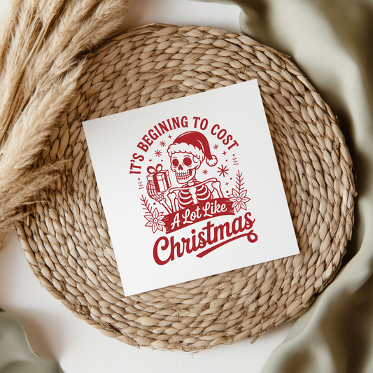 It's Beginning To Cost A Lot Like Christmas UVDTF Transfer