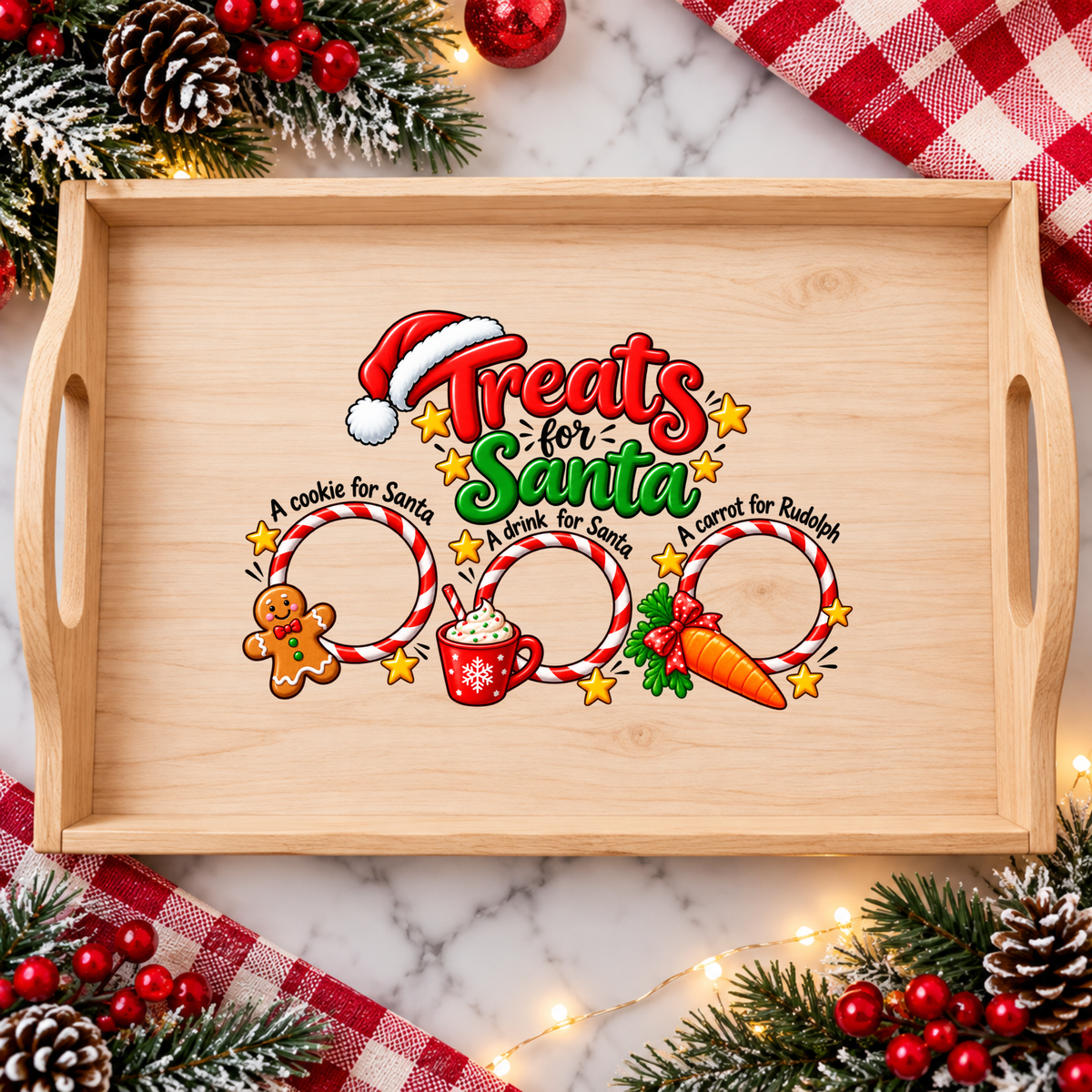Treats For Santa Christmas UVDTF Transfer