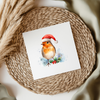 Robin With Christmas Hat UVDTF Transfer