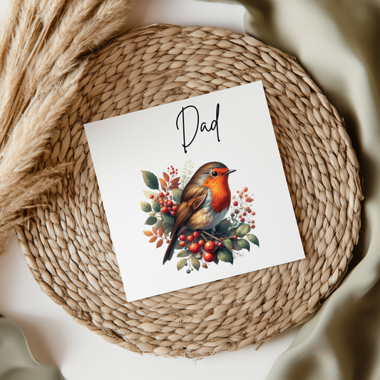 Robin With Dad Text UVDTF Transfer