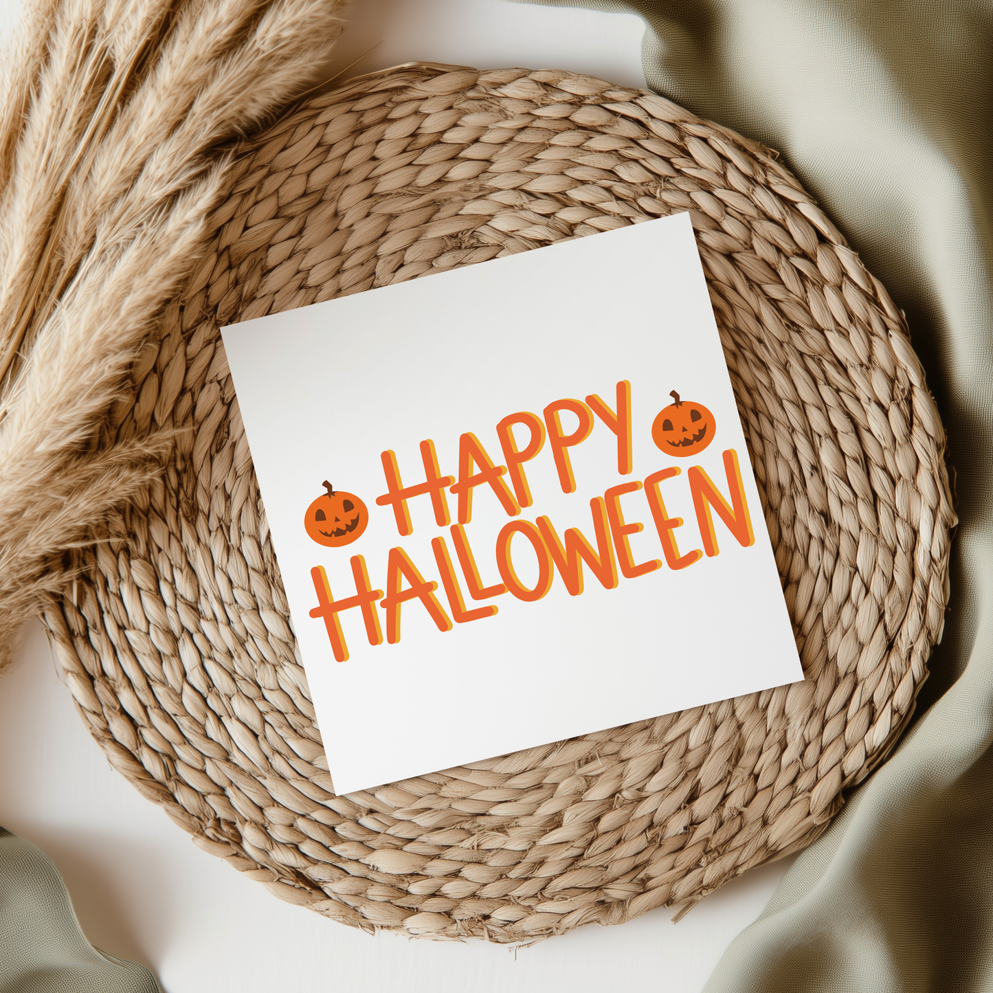 Orange Happy Halloween UVDTF Transfer