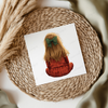 DIGITAL FILE - Christmas Girl Green Bow