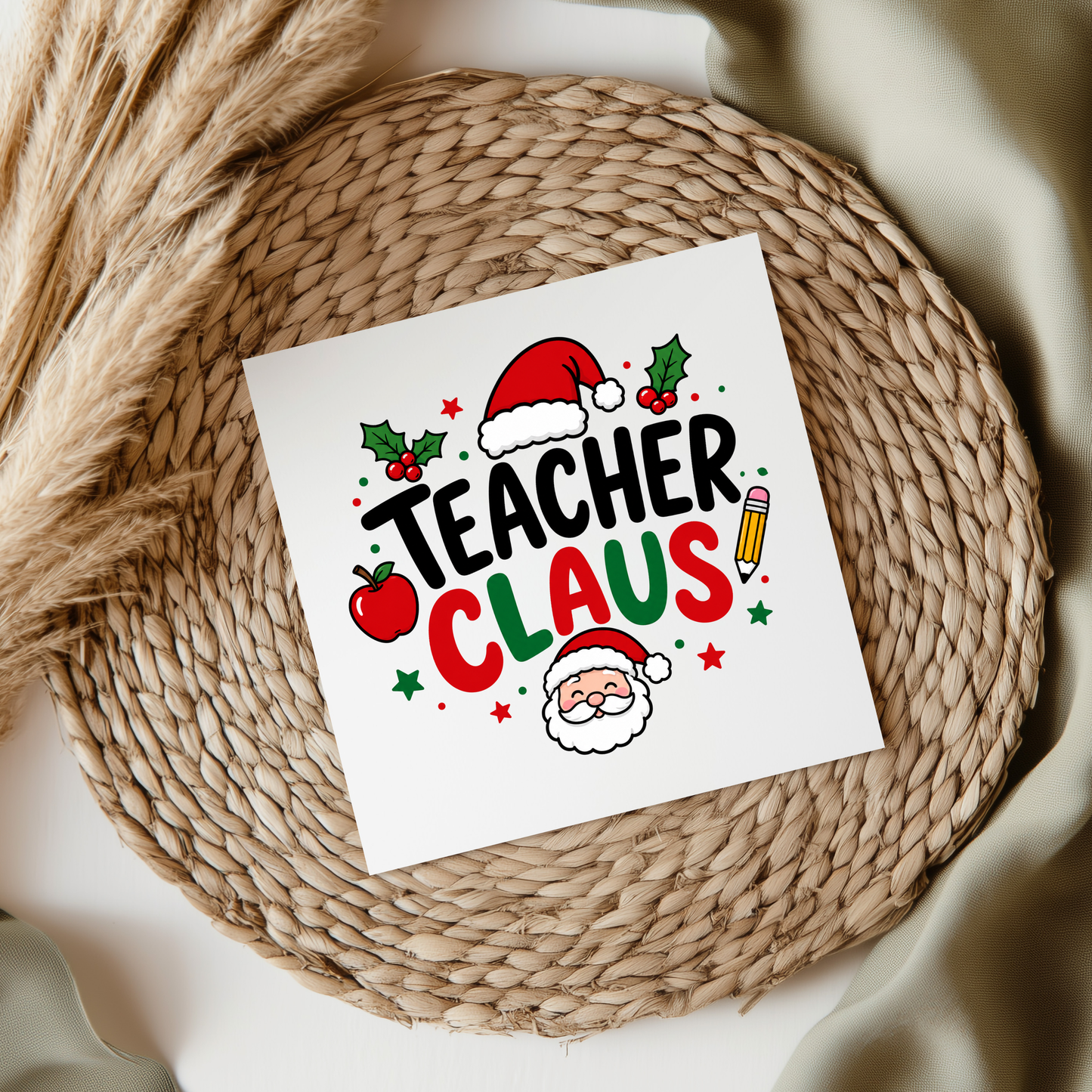 Teacher Claus UVDTF Transfer