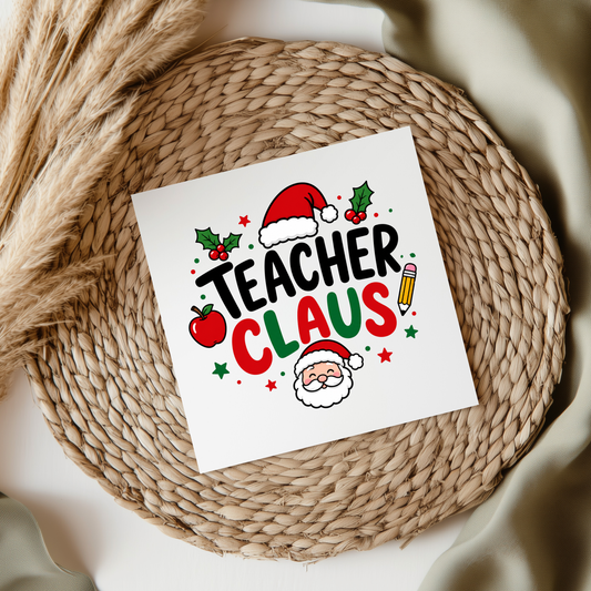 Teacher Claus UVDTF Transfer