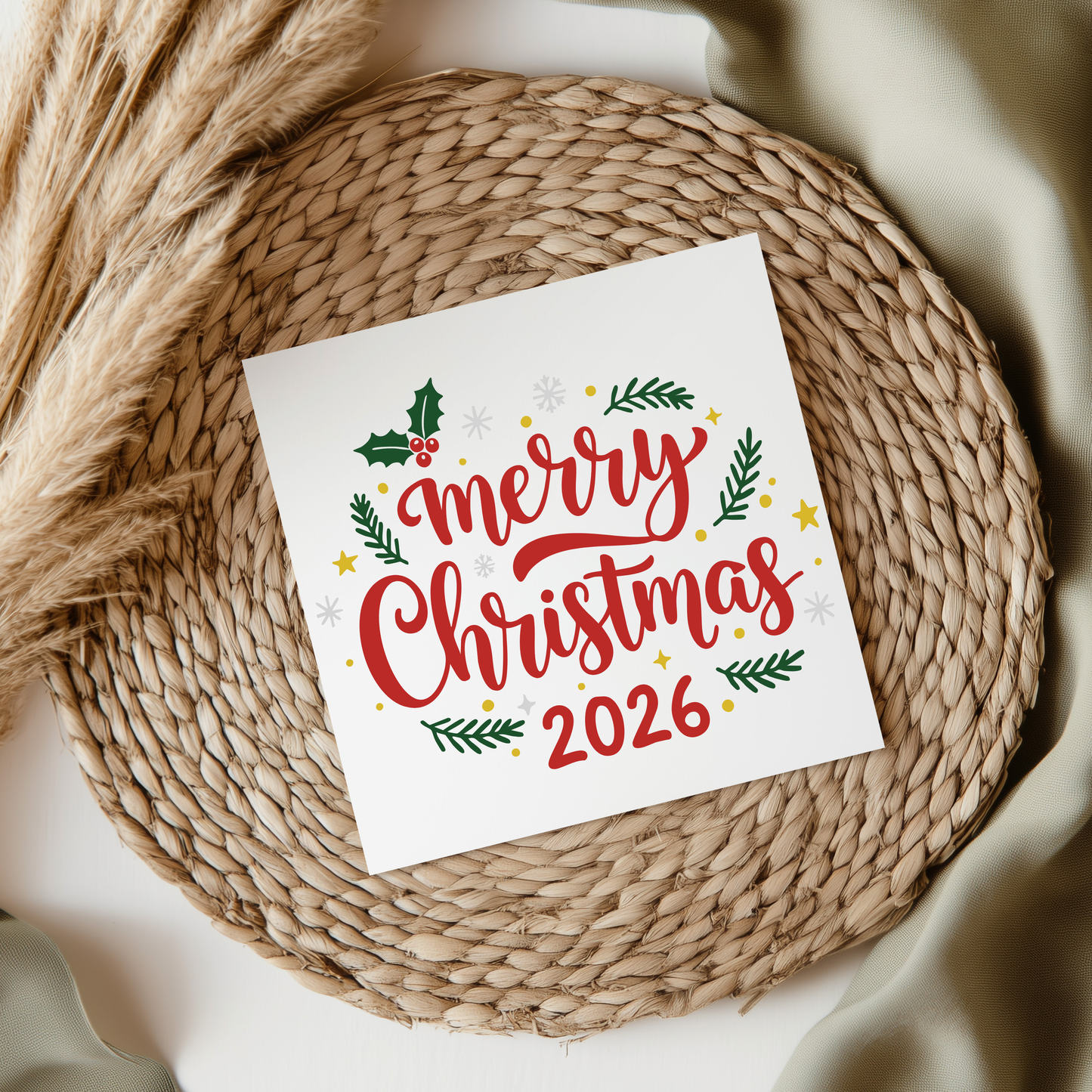 Merry Christmas 2026 UVDTF Transfer