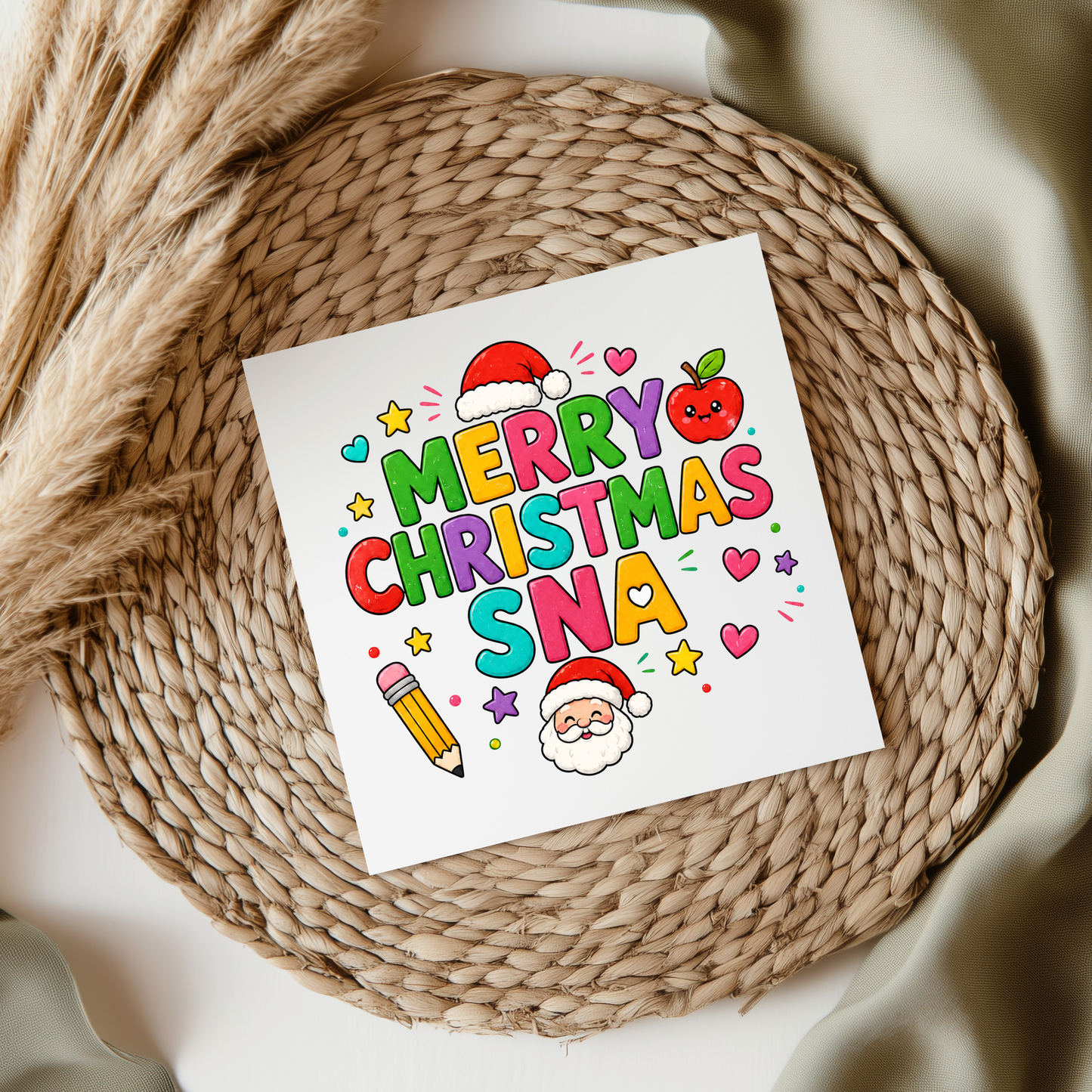 Merry Christmas SNA UVDTF Transfer