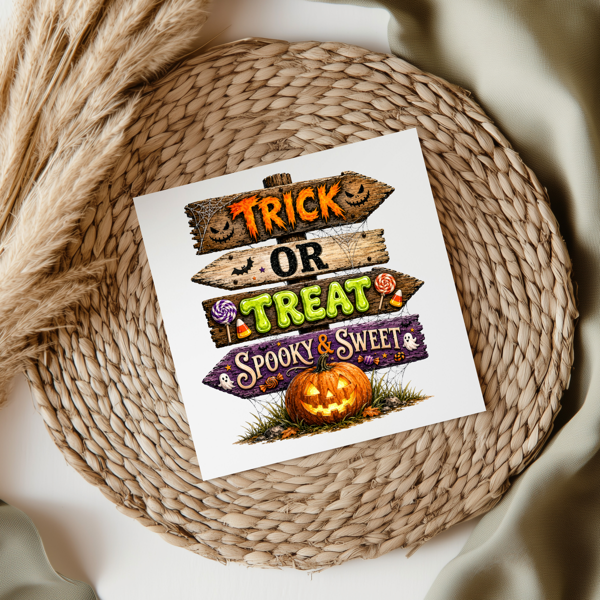 Trick Or Treat Spooky & Sweet UVDTF Transfer