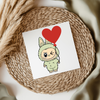 Fluffy Monster Heart UV DTF Transfer