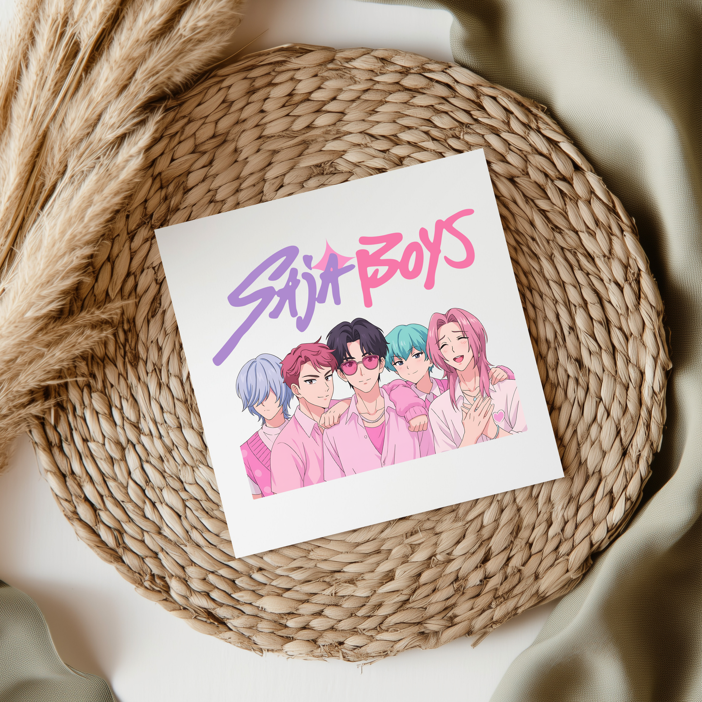 Pastel Saja Boys Kpop UV DTF Decal