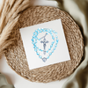 Rosary Beads BLUE Communion/Confirmation UV DTF Decal