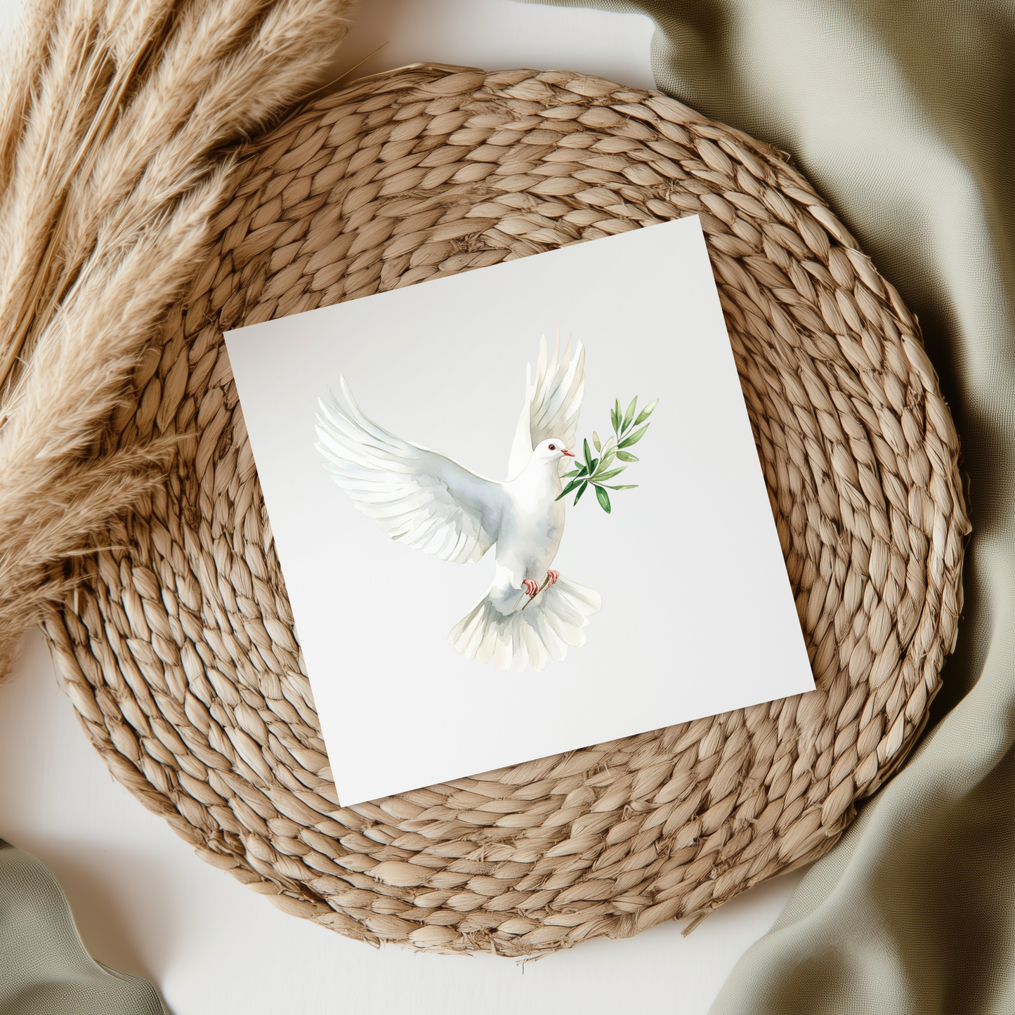 Dove with branch Communion/Confirmation UV DTF Decal
