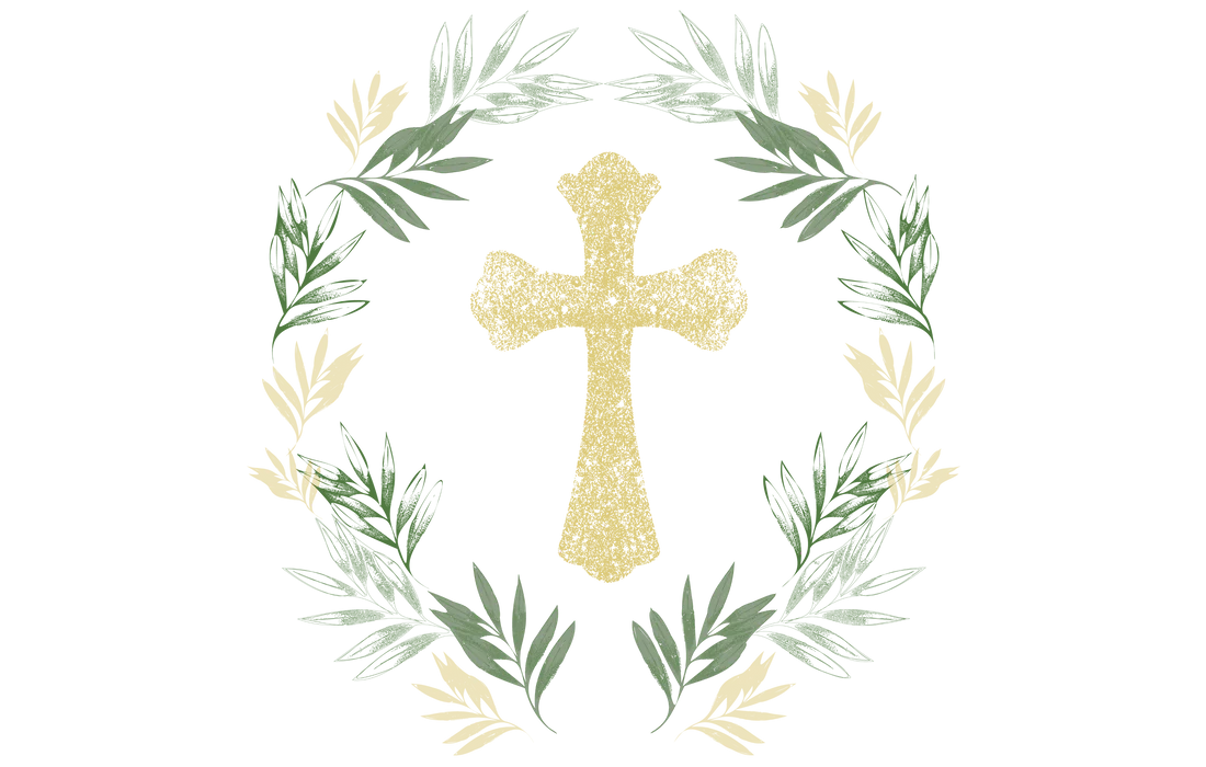 Floral Cross - 6cm UVDTF decal