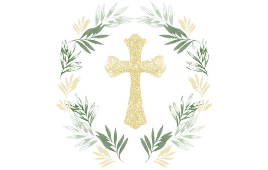 Floral Cross - 6cm UVDTF decal