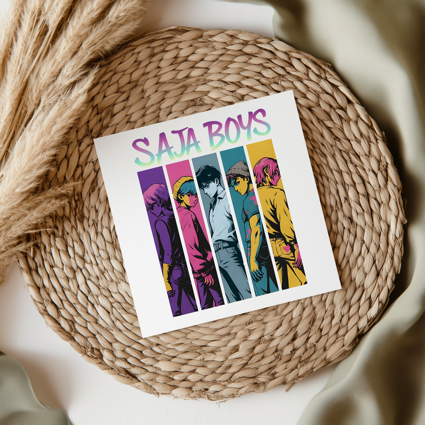 Saja Boys Vertical Stripes Kpop UV DTF Decal