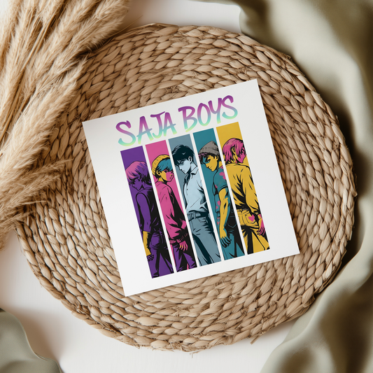Saja Boys Vertical Stripes Kpop UV DTF Decal