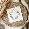 White Floral Wreath With Cross UV DTF Decal