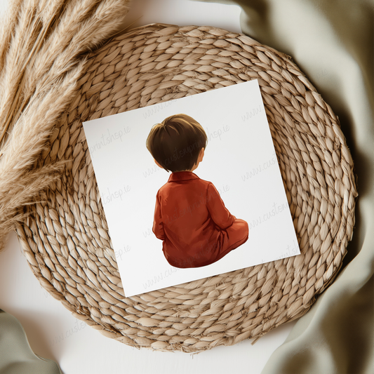 DIGITAL FILE - Christmas Boy Brown Hair