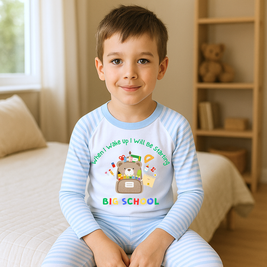 Back To School - Big School DTF Transfer for Pyjamas etc