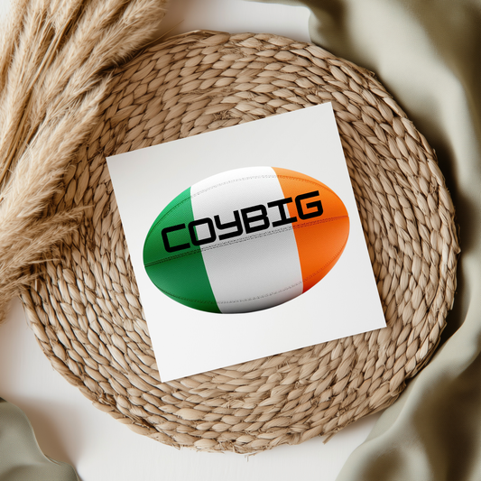 Irish Rugby Ball UV DTF Decal