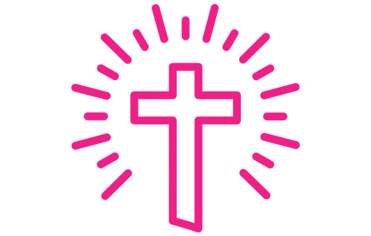 Pink Cross - 6cm UVDTF decal