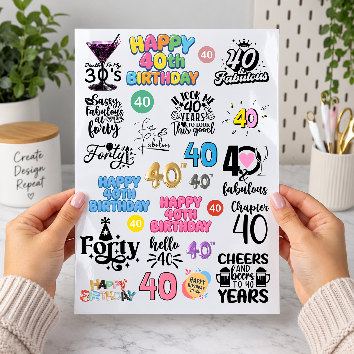 A4 Milestone Birthdays UVDTF Sheet