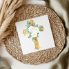 White Floral Cross UV DTF Decal
