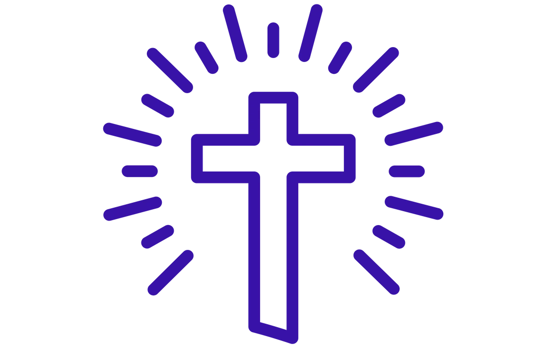 Blue Cross - 6cm UVDTF decal