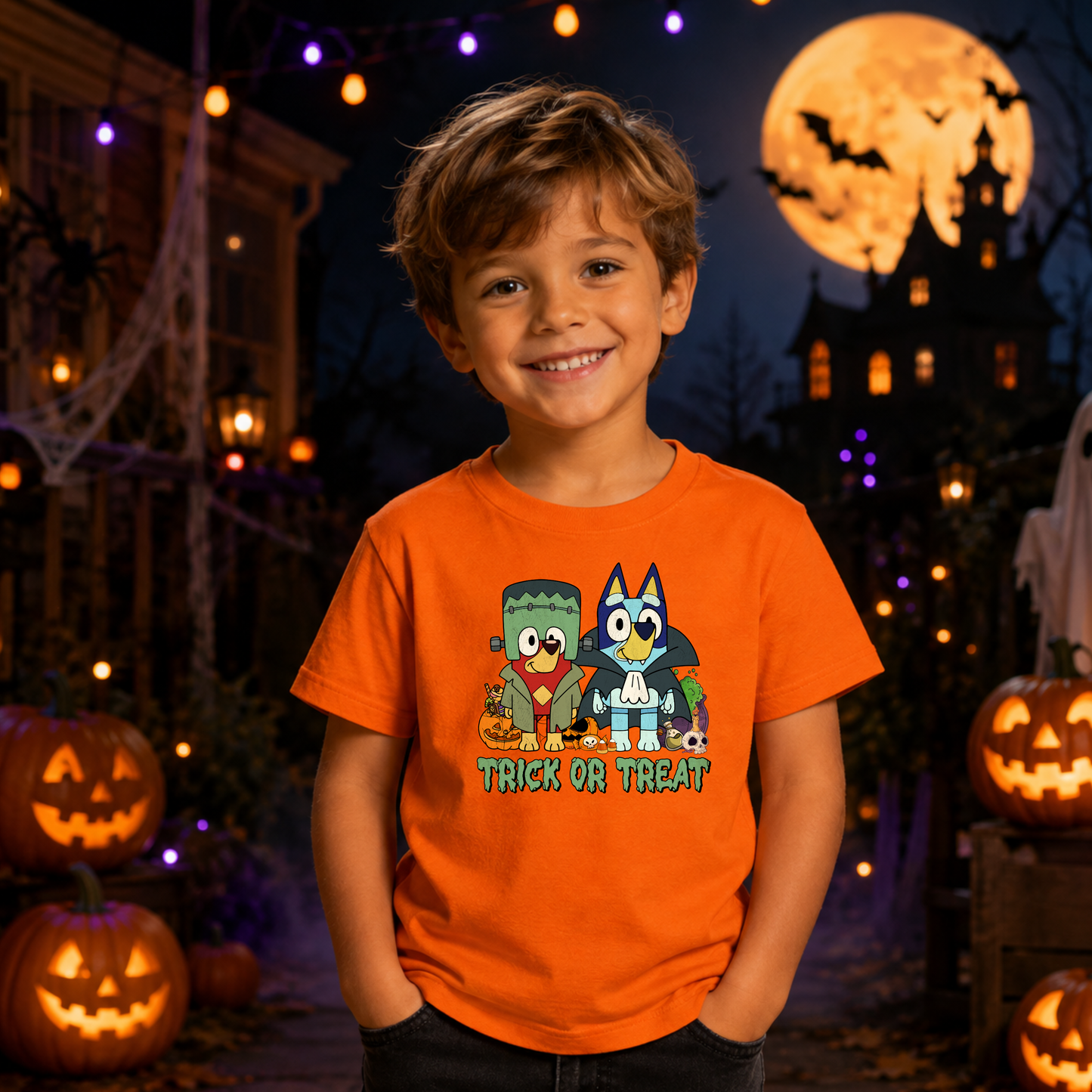 Bluey Trick Or Treat DTF Transfer