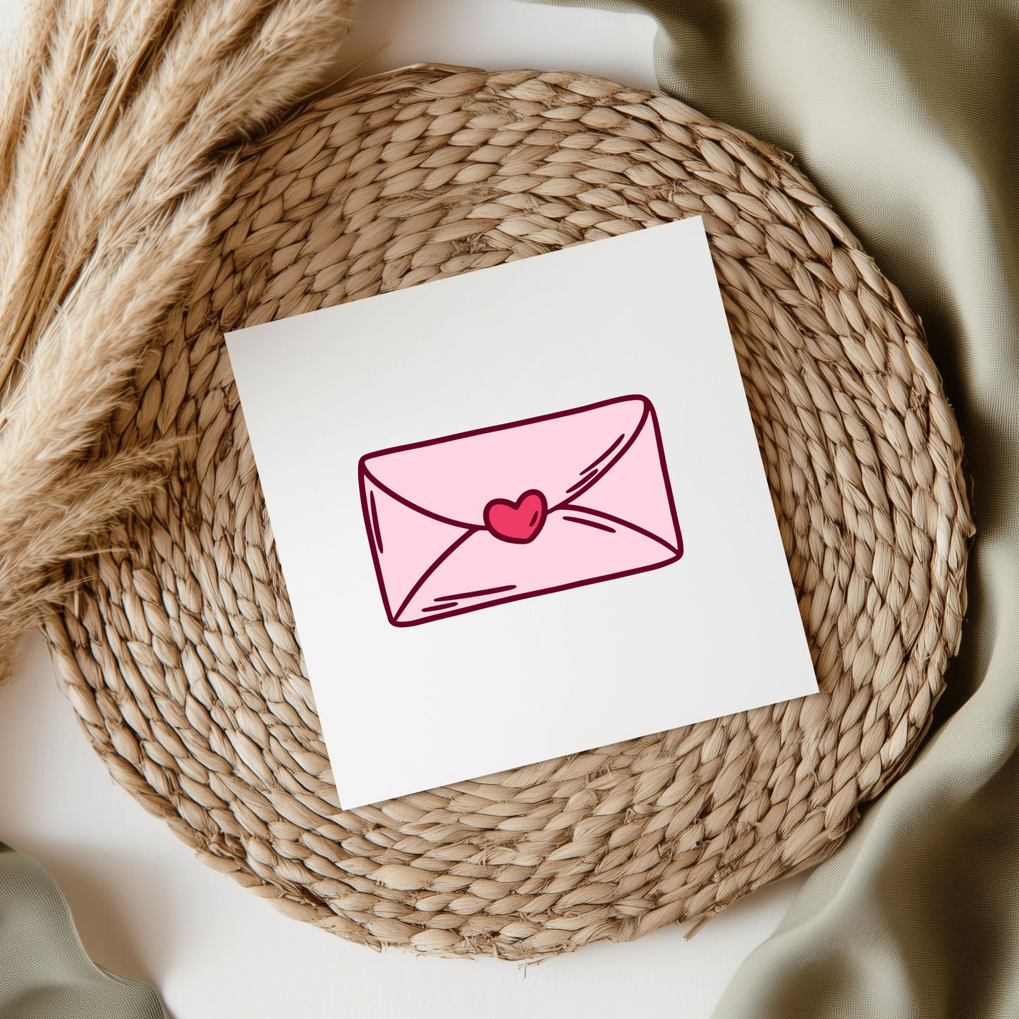 Loveheart Envelope UV DTF Decal