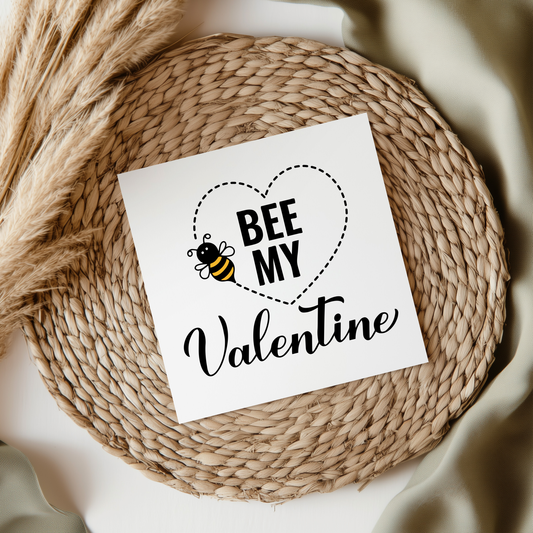 Bee My Valentine UV DTF Decal