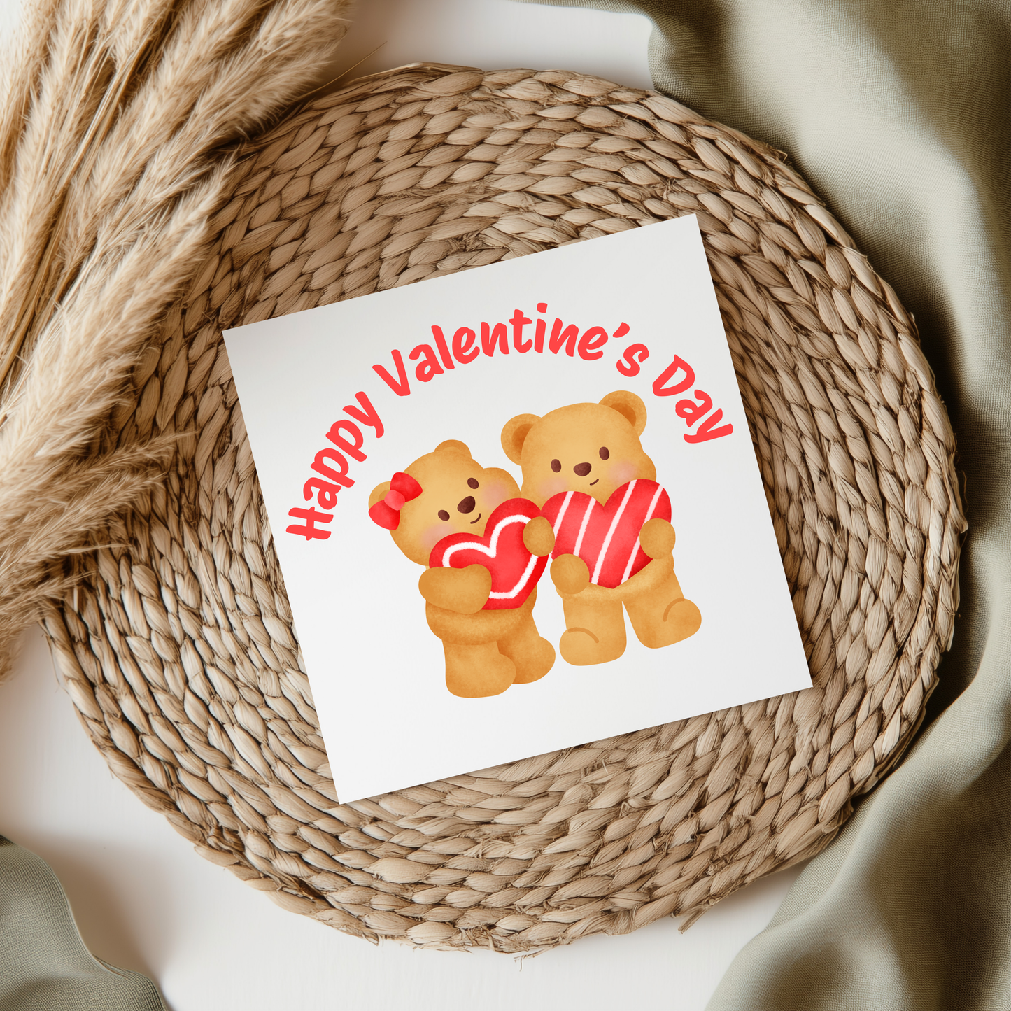 Happy Valentine's Day Bears UV DTF Decal