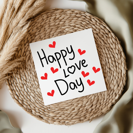Happy Love Day UV DTF Decal