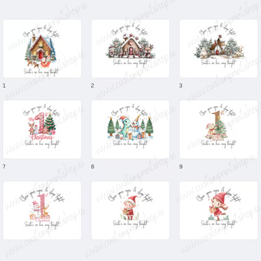 DIGITAL FILE - Sleep Tight Christmas Designs for Pillows, Pyjamas 17 Versions