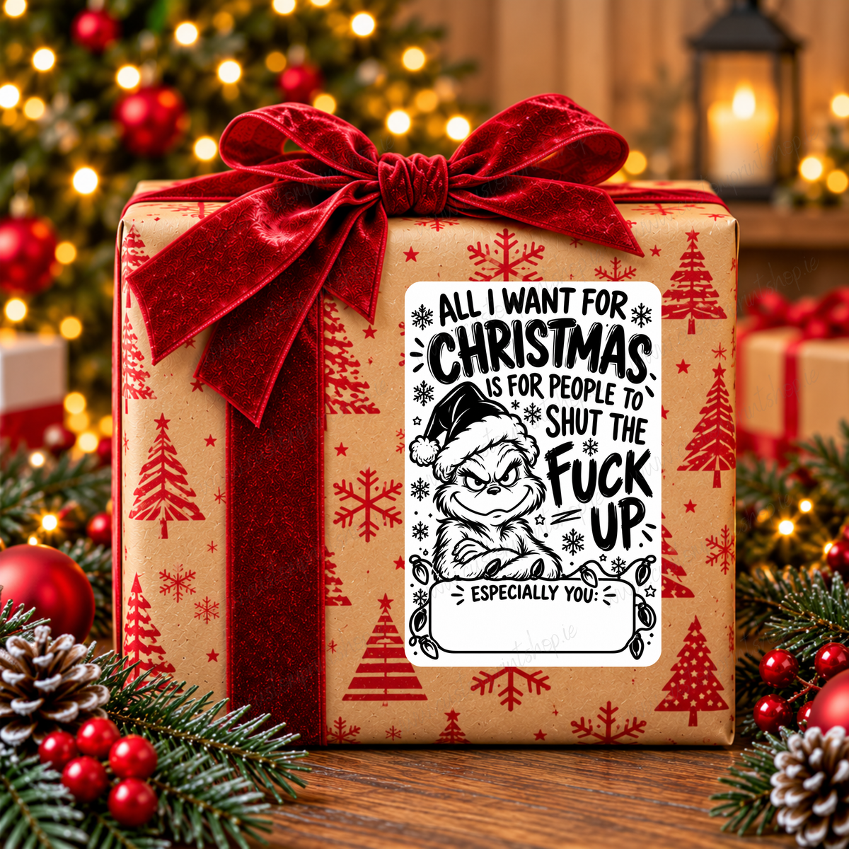 DIGITAL FILE - 25 *RUDE* Christmas Gift Labels | Canva Templates + PDF/PNG Download