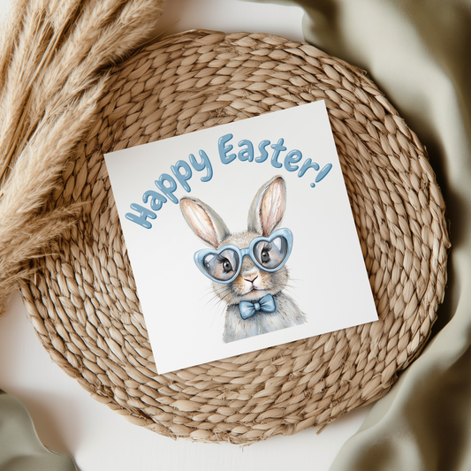 Happy Easter Blue Glasses-6cm UVDTF decal