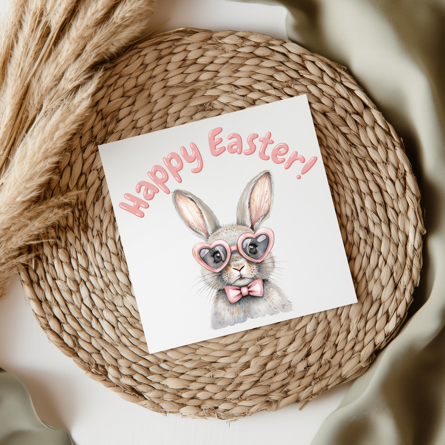 Happy Easter Pink Glasses-6cm UVDTF decal