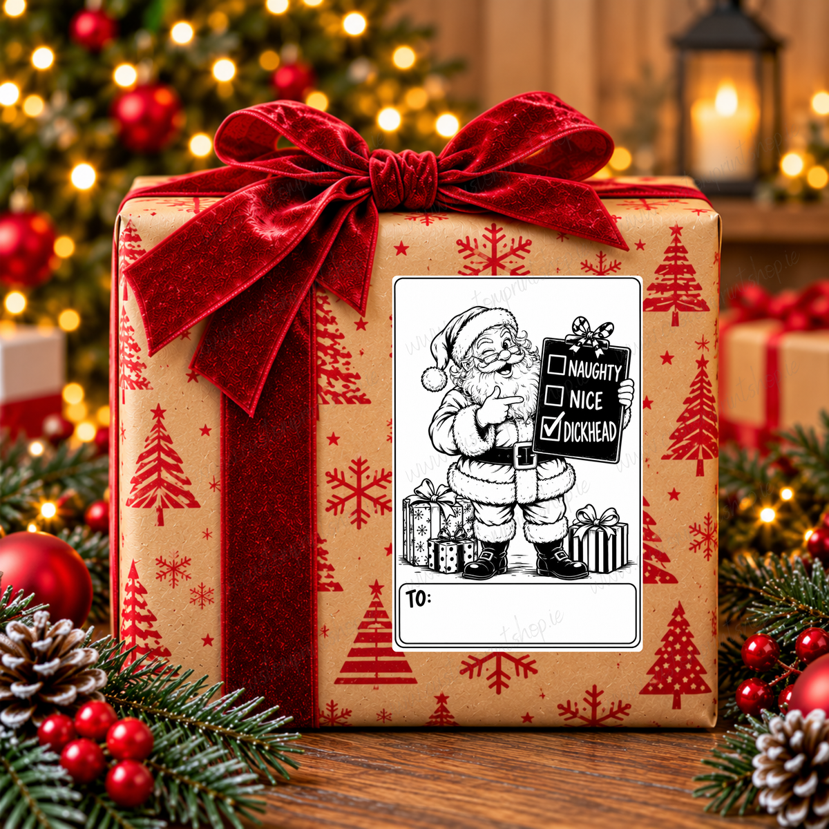 DIGITAL FILE - 25 *RUDE* Christmas Gift Labels | Canva Templates + PDF/PNG Download