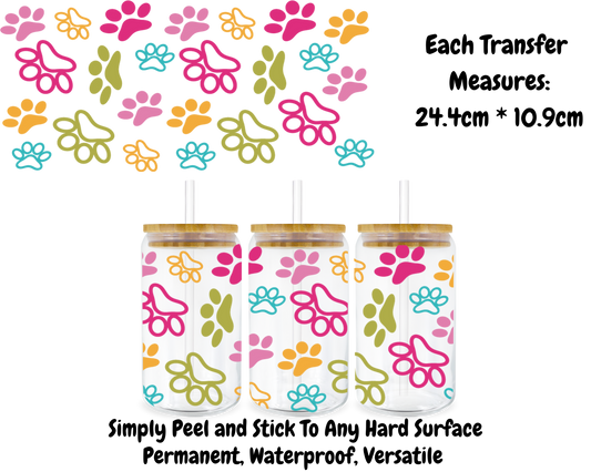 Pawprints - 16oz UV DTF Transfer