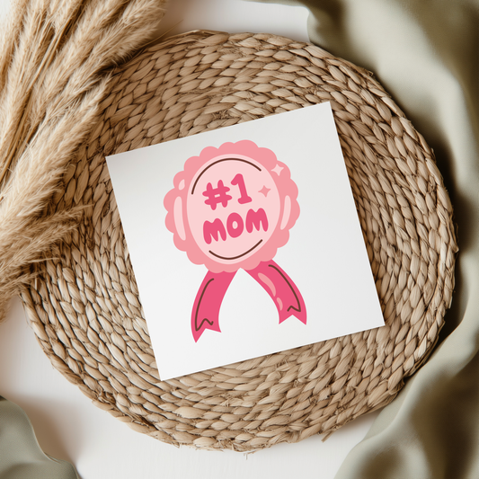 #1 Mom UV DTF Decal