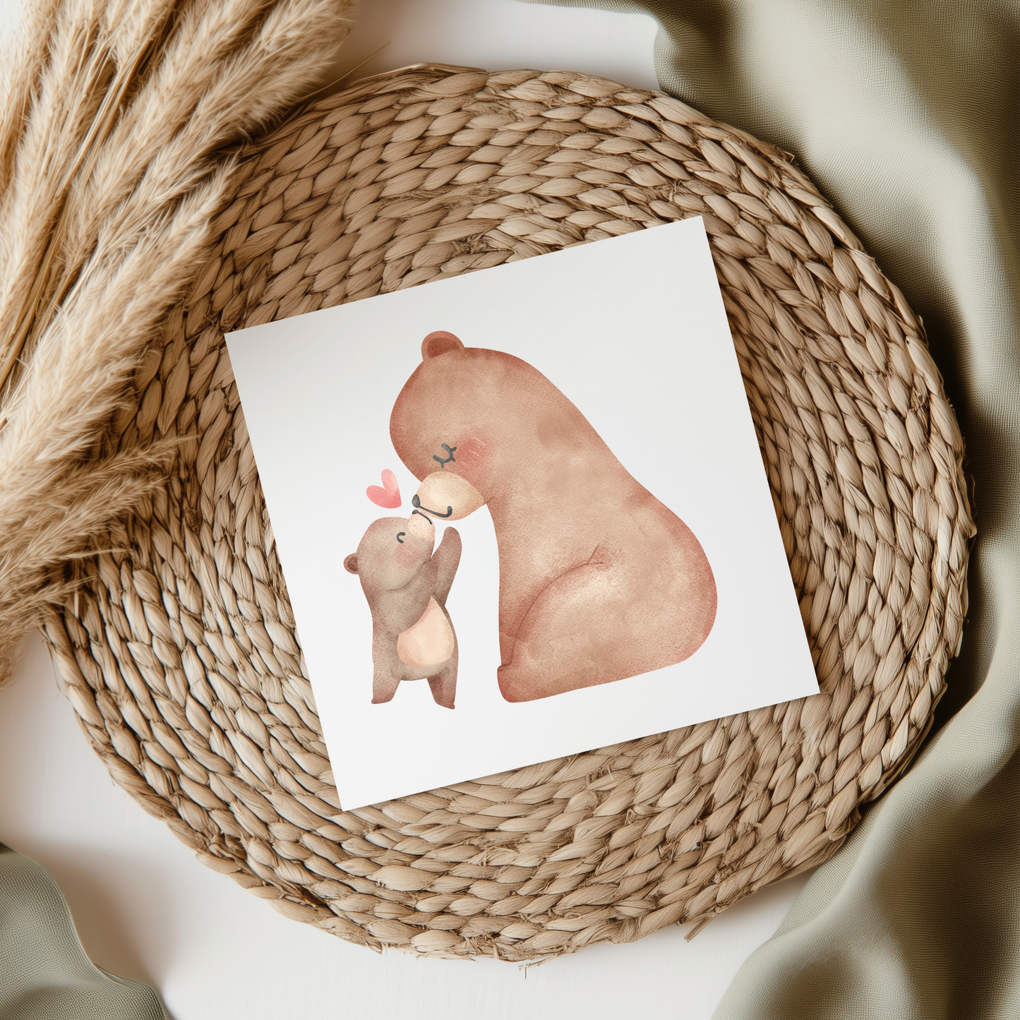 Mama & Baby Bear UV DTF Decal