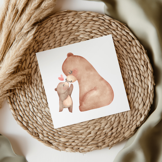 Mama & Baby Bear UV DTF Decal