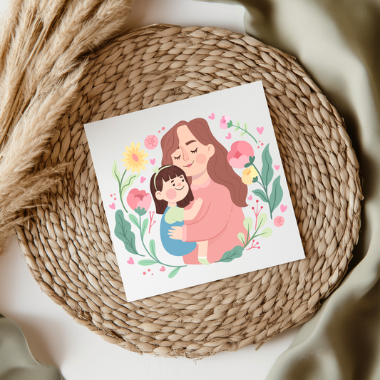 Mom & Girl UV DTF Decal