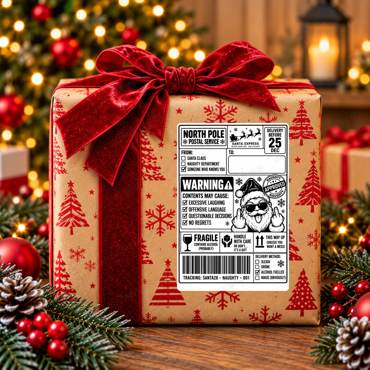 DIGITAL FILE - 25 *RUDE* Christmas Gift Labels | Canva Templates + PDF/PNG Download