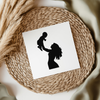 Mom & Baby Silhouette  UV DTF Decal
